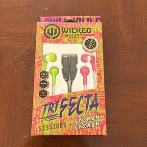 Wicked Audio Trifecta Headphones Bundle - Green/Pink